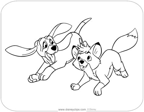 Disneys The Fox And The Hound Coloring Pages