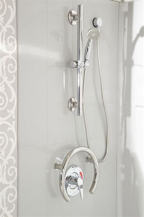 Round 12 Polished Grab Bar For Shower Valve Integrated Safety And