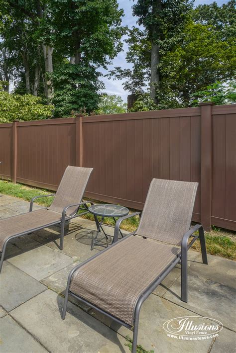 Vinyl fence color can reflect your personality and sense of style. brown vinyl fence Archives - Illusions Vinyl Fence