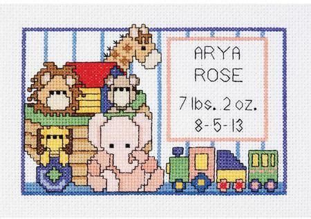 Welcome baby with this cheerful and lively ark full of patchwork and patterned animals. Noah's Ark Birth Sampler - Cross Stitch Kit | Mini cross ...
