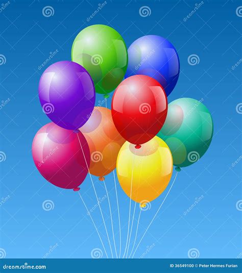 Bunch Balloons Stock Photo Image 36549100