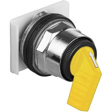 Schneider Electric 31mm Yellow Selector Switch Gloved Hand Knob