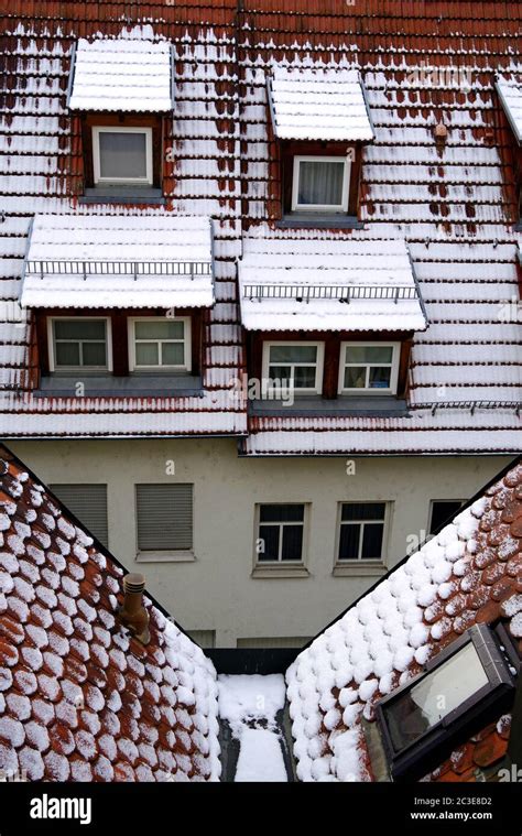 Snow Covered Roof With Dormer Hi Res Stock Photography And Images Alamy