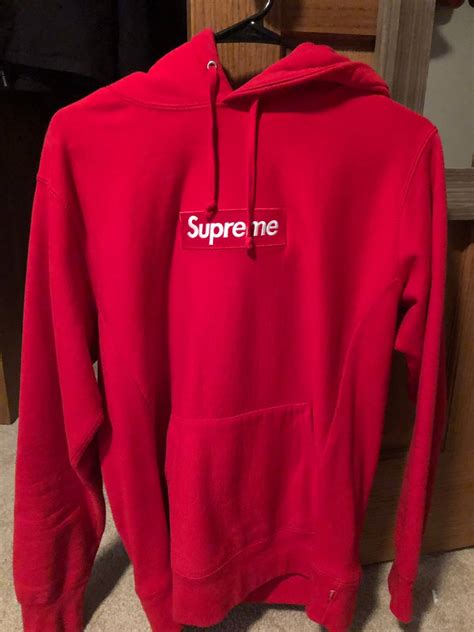 Supreme Red On Red Box Logo Hoodie Fw16 Grailed