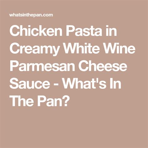 This creamy chicken pasta has a white cheese sauce, tender pasta shells and chunks of seasoned ground chicken. Chicken Pasta in Creamy White Wine Parmesan Cheese Sauce ...