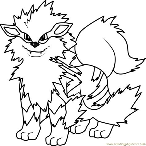 Visit our page for more coloring! Arcanine Pokemon Coloring Page - Free Pokémon Coloring ...