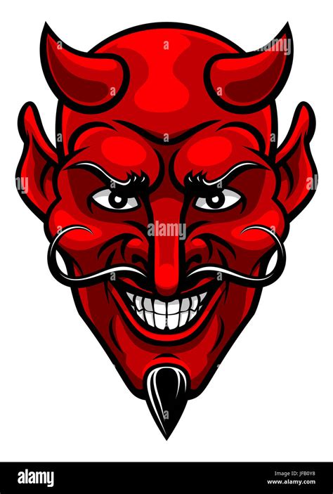 un personaje de dibujos animados de diablo mascota deportiva cara con una sonrisa mal fotografía