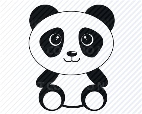 Baby Panda 2 Svg Files Vector Images Clipart Panda Bear Etsy