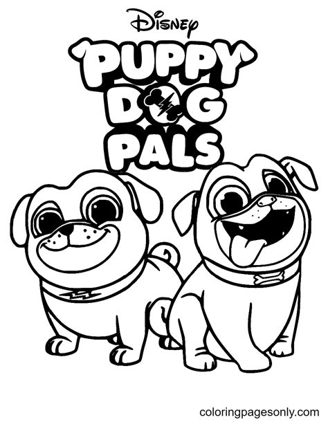 Puppy Dog Pals Kleurplaten Bingo En Rolly Puppy Dog Pals Kleurplaten