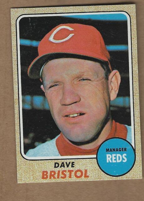 1968 Topps Dave Bristol 148 Near Mint Mint Ebay