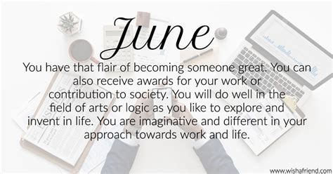 June is the sixth month of the year in the gregorian calendar and its predecessor, the julian calendar. What does your Birth Month say about your Career? - Born ...