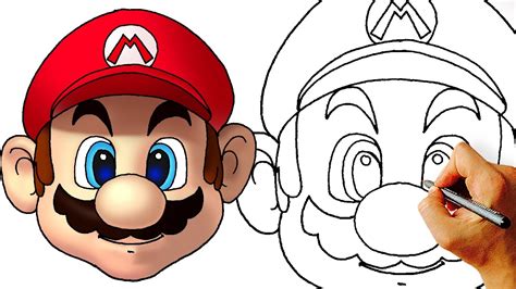Cartoon cute cut out funny animal cartoon drawing teacher digital drawing bee cat. How to Draw Mario Head (Super Mario Characters) - YouTube