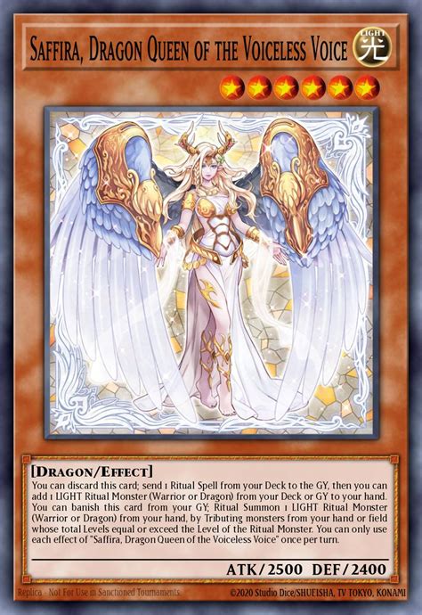 Saffira Dragon Queen Of The Voiceless Voice Yu Gi Oh Card Database Ygoprodeck