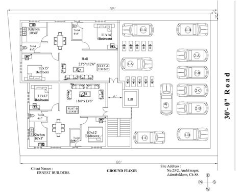 Car Showroom Floor Plan With Two Floors And Three Car Garages