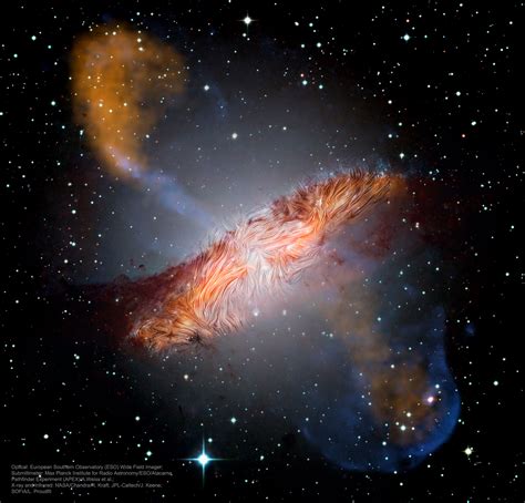 9 SCIENCE JoanMira ASTRONOMY Centaurus A S Warped Magnetic Fields