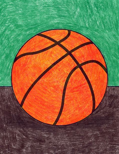 Cool Basketball Drawing Easy How To Draw A Basketball An Easy Line