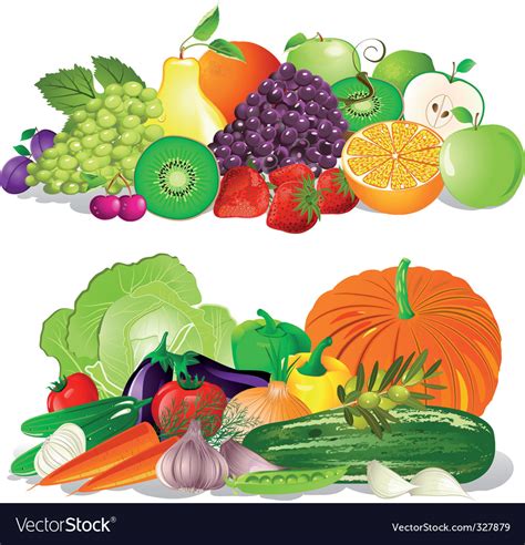 Fruit And Vegetables Royalty Free Vector Image