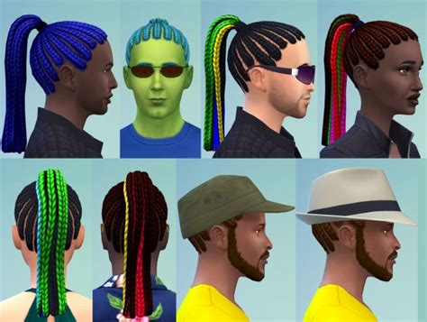 Mod The Sims Ponytail Dreads By Esmeralda Sims 4 Hairs