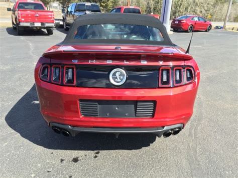 2014 Ford Mustang Shelby Gt500 Convertible Factory Stripe Delete Ruby Red