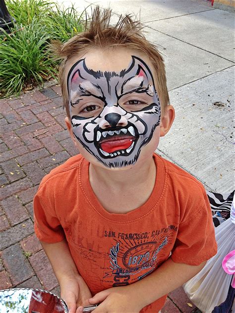 Wolf Face Paint For The Big Bad Wolf Wolf Face Paint Face