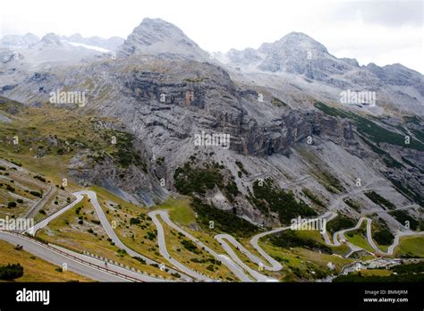 Alpes Curve Italy Mountain Passo Dello Stelvio Road Stelvio Pass Italy