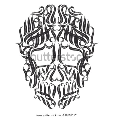 Skull Tribal Tattoo Stock Vector Royalty Free 218732179 Shutterstock