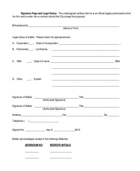 Free 9 Sample Construction Bid Forms In Ms Word Pdf Excel