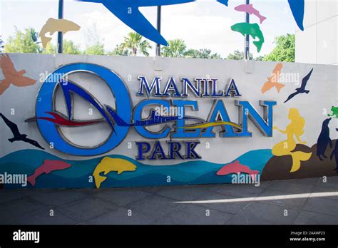 Oct26 2019 Manila Philippines Manila Ocean Park Huge Signage At The
