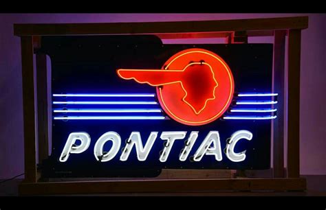 Original Pontiac Service Neon Sign Neon Signs Old Signs Neon