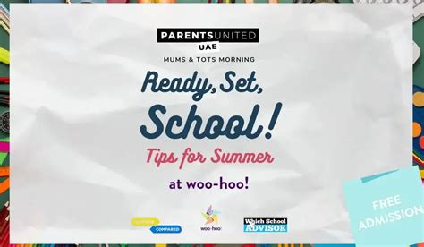 Ready Set School By Parents United At Woo Hoo Kidzapp