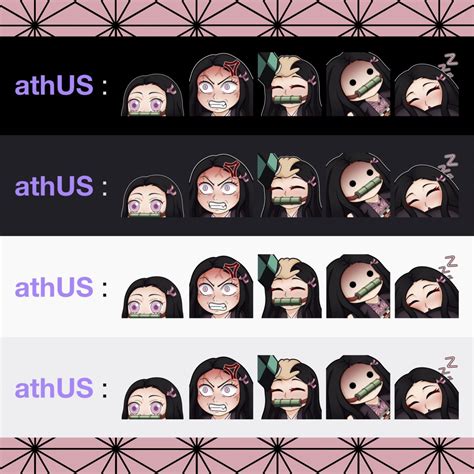 Emote Set Nezuko Emotes Twitch Emotes Discord Emotes Etsy Canada