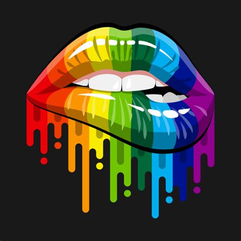 Rainbow Lips Rainbow T Shirt Teepublic