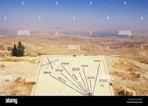 Map Of The Middle East At Mount Nebo Outside The Church Of Moses Wadi
