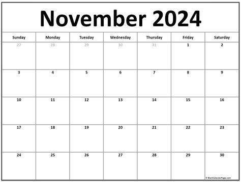 November 2022 Calendar Page Template Academic Calendar 2022