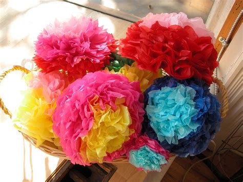 In addition to highlights of mexico's national colors of red, green, and white, the next step is to choose a palette of dominant colors for your event. mexican tissue paper flowers | Fiesta! | Pinterest