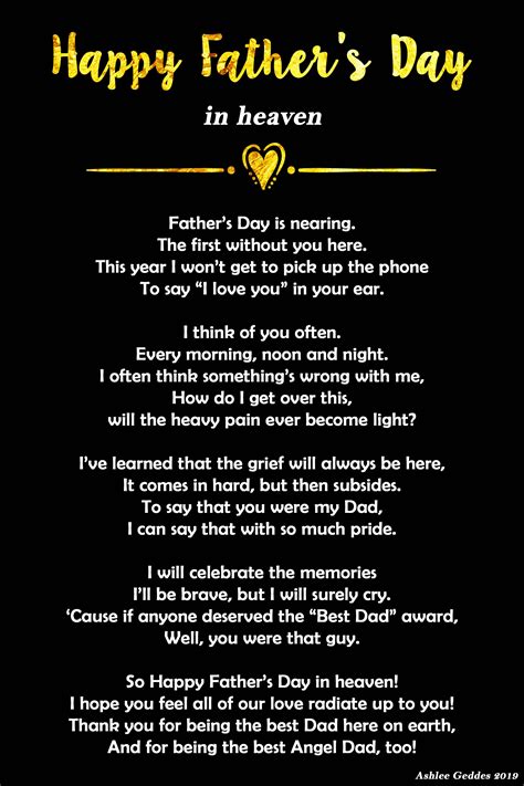 Show dad how much you care with our easy recipes, cocktails, diy gifts and party ideas. Father's Day in Heaven Poem - MishMash by Ash graphic ...