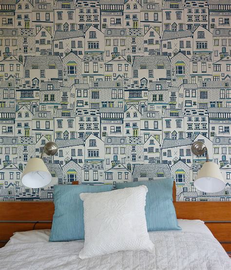 Coastal Cottages Wallpaper By Jessica Hogarth