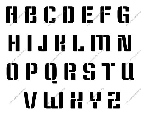 Custom Alphabet Letter Stencil Sets Printable Templates Customized In