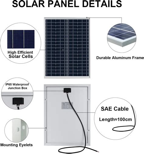 Eco Worthy 25w 12v Waterproof Solar Panel Sae Ubuy Kuwait