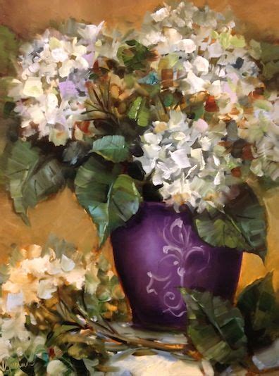 Nancy Medina Art Flower Artists Hydrangea Painting Oil Painting Flowers