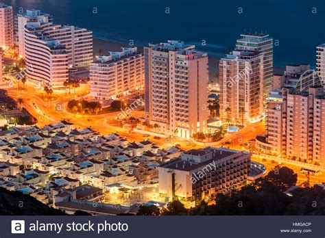 The venue consists of a terrace, a kitchen, 2 bedrooms for up to 6 guests. Nightfall in Cullera, Valencia, Spain Stock Photo, Royalty ...