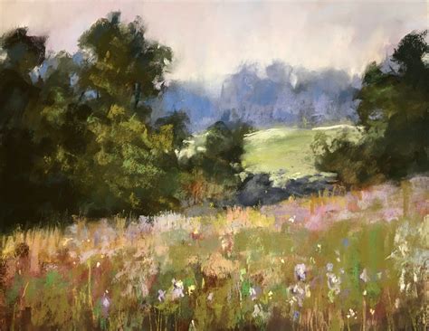 Country Side Meadow Original Landscape Pastel Painting 11x14 Etsy In