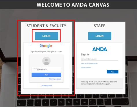 Student Canvas Log In Amda It Help