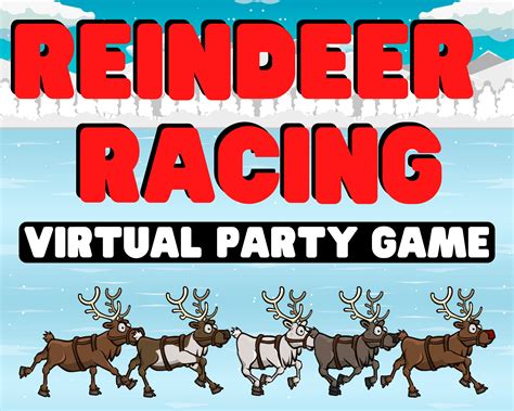 christmas party game virtual reindeer racing christmas etsy