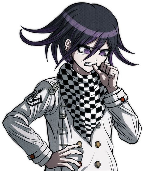 The following set are unofficial half body sprites, cropped from kokichi's full body sprites, in order to give him a full sprite set. Hey, here's a fun story!