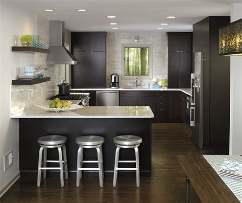 Dark Wood Cabinets In A Contemporary Kitchen Masterbrand