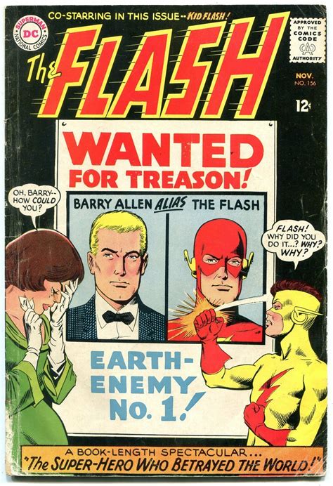 Flash 156 1965 Barry Allen Cover Dc Comics Babe Ruth G Comic Books