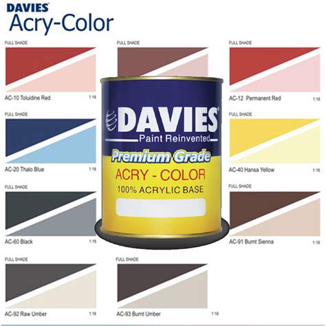 davies acry color acrylic based 1 4 liter acri color acrycolor acri color latex shopee philippines