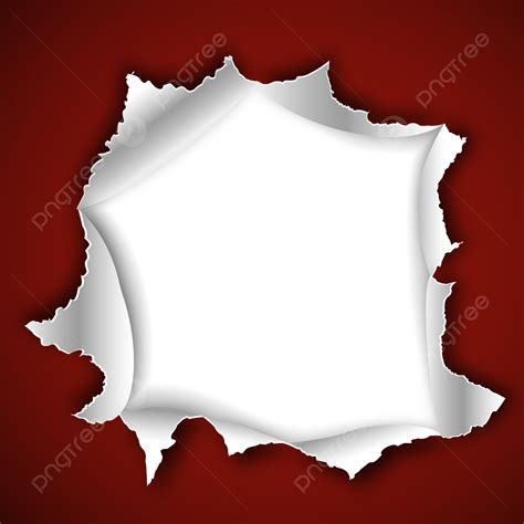 Torn Paper Ripped Vector Hd Png Images Red Ripped Torn Paper Frame In