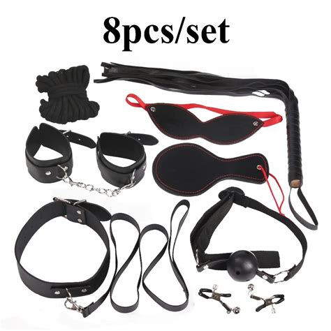 Nipple Clamps Whip Sex Bandage 8 Pieces Kit Leather Bedroom Restraint Free Download Nude Photo